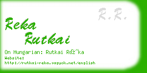 reka rutkai business card